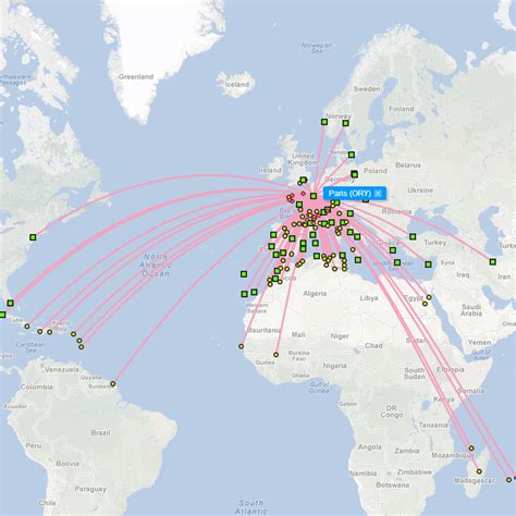FlightConnections: All flights worldwide on a map!.